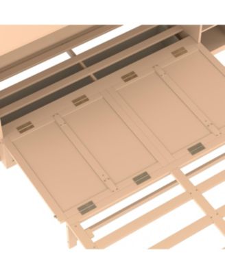 Queen size Pine, MDF, and Plywood storage drawers and shelves Murphy bed