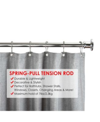 Adjustable Shower Curtain Rod 42” -72”, Spring tension Stainless Steel Telescoping Rod, Heavy Duty, Rust Resistant,