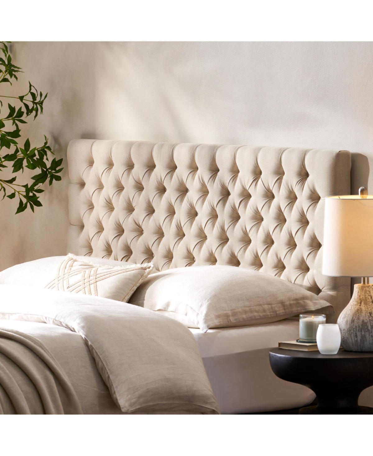 Streamdale Furniture Bierman Headboard Contemporary Style, Plush Upholstery