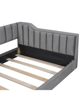 Streamdale Twin XL Size Upholstery Daybed and Side Storage pocket,Gray