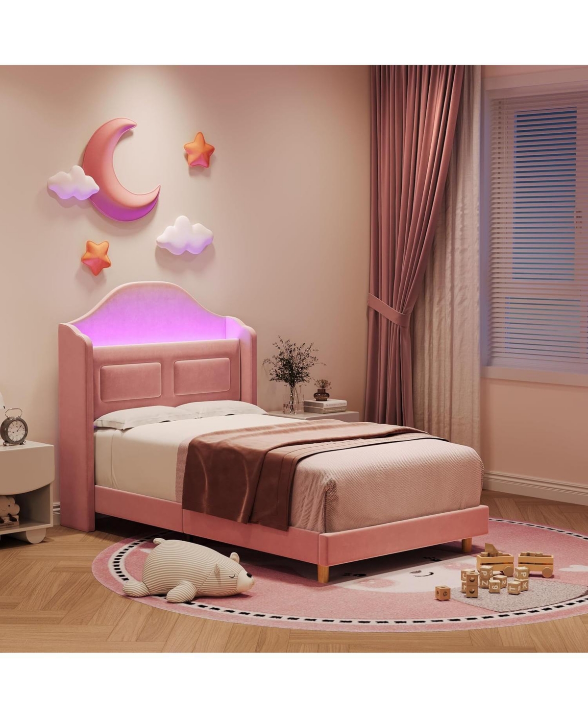 gaomon Easy Assembly Twin Size Bed Frame Space Saving, for Living Room, Guest Room