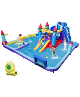 Rocket Inflatable Water Slide Park with 950W Blower