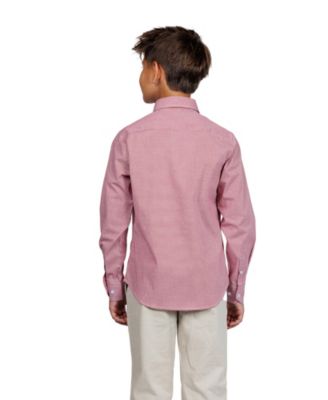 Big Boys Signature Gingham Long Sleeve Shirt