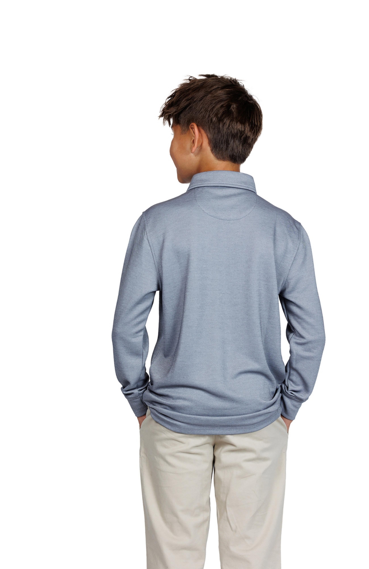 Tailorbyrd Big Boys Solid Modal Long Sleeve Polo Shirts