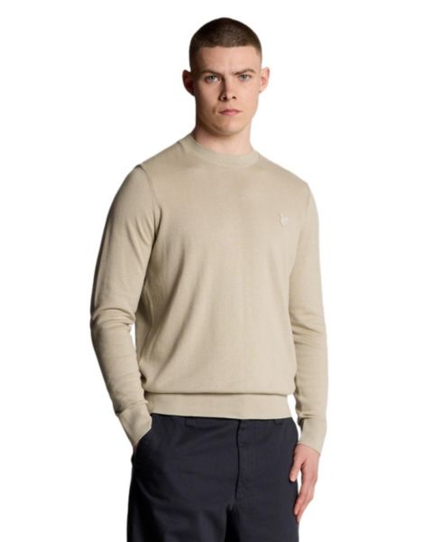 Мужской свитер Lyle & Scott Tonal Superfine Crew Neck, цвет: Серый