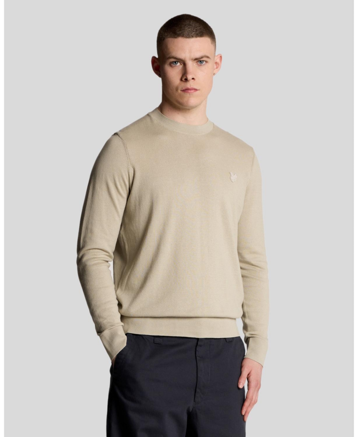 Lyle & Scott Men's Tonal Superfine Crew Neck Sweater