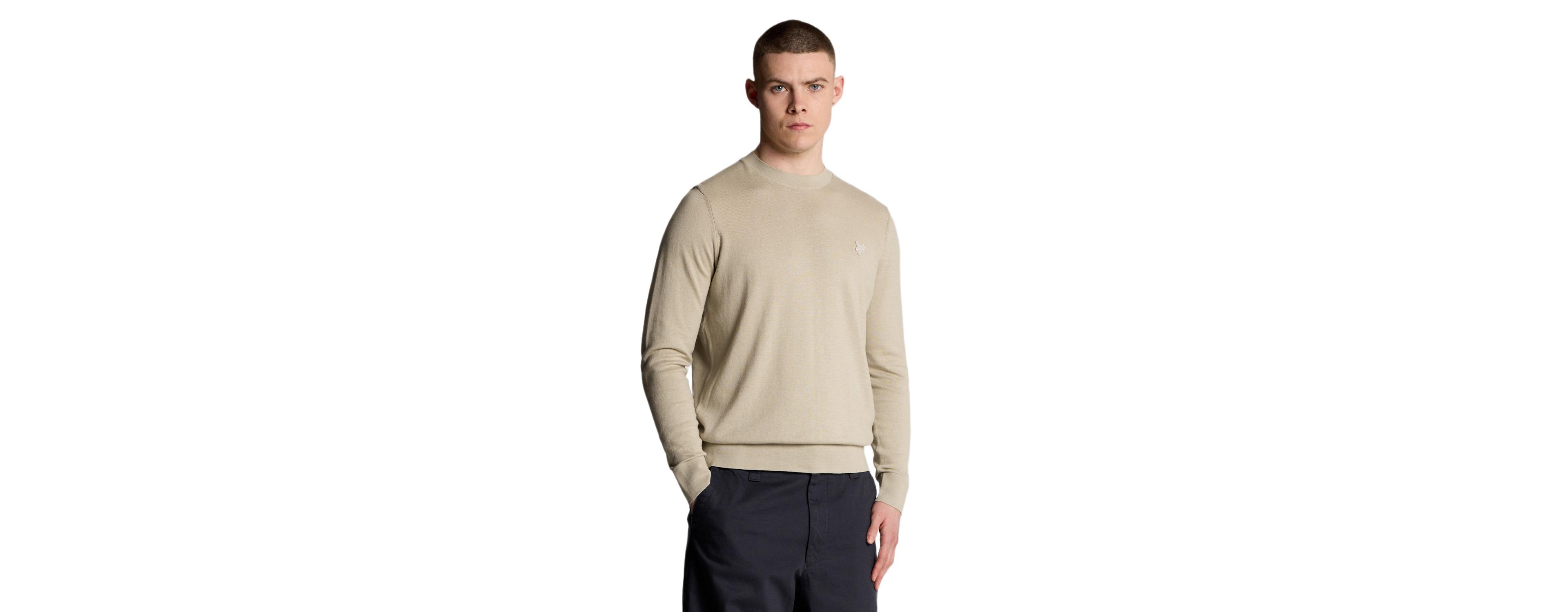 Lyle & Scott Men's Tonal Superfine Crew Neck Sweater