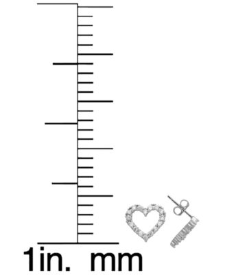 2-Pc. Lab Grown White Sapphire (1.5 ct. t.w.) Open Heart Pendant Necklace And Earrings Set in Sterling Silver