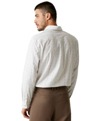 Men's Vertical Striped Long-Sleeve Shirt