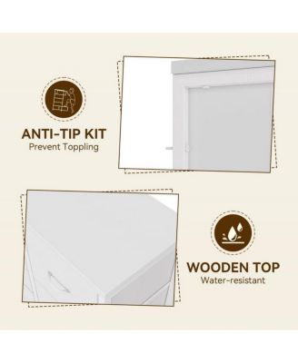 15-Drawer Modern Tall Dresser, 48" Fabric Storage Chest, Steel Frame, Wood Top, Bedroom, Closet, Living Room