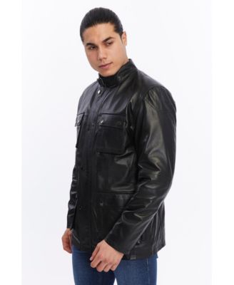 Men's Utility Leather Jacket