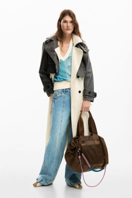 Women's Large nylon shopper bag