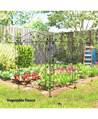 Garden Border Edging Fencing 11.5' Round Vines Design, 4-Pack