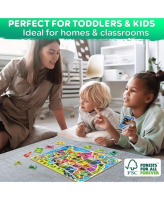 Magnetic Realistic Puzzles States Map for Kids 4-6 Years - Montessori Toys Geography Learning