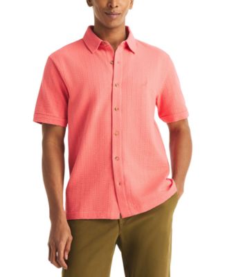 Men's Seersucker Short-Sleeve Shirt