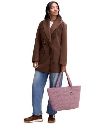 Ethyl Quilted Logo Top Zip Extra Large Handbag