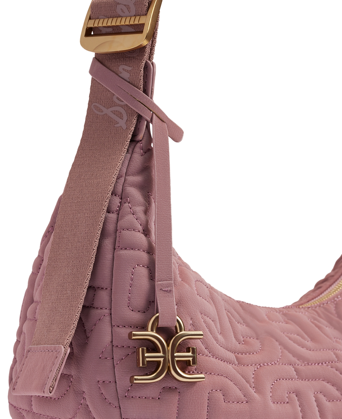 Sam Edelman Ethyl Quilted Logo Medium Sling Crossbody Bag