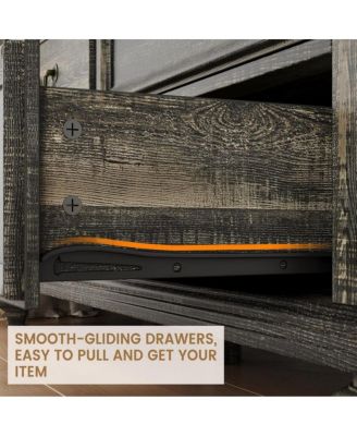 9-Drawer Farmhouse Dresser, Modern Wood Chest, Rustic Handles, Jewelry Storage, Organizer for Bedroom, Living Room