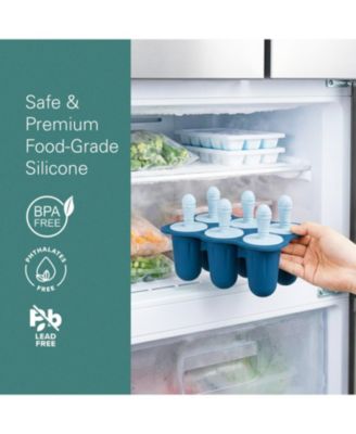 Baby Popsicle Mold – Silicone Teething Ice Pop Molds for Infants & Toddlers, 6-Cavity, BPA-Free, Dishwasher Safe