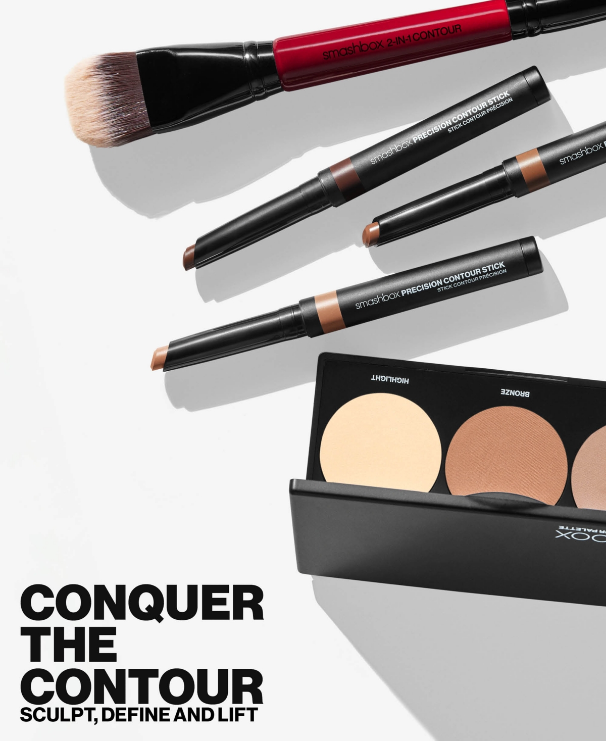 Smashbox 2-in1 Contour Brush In Transparent
