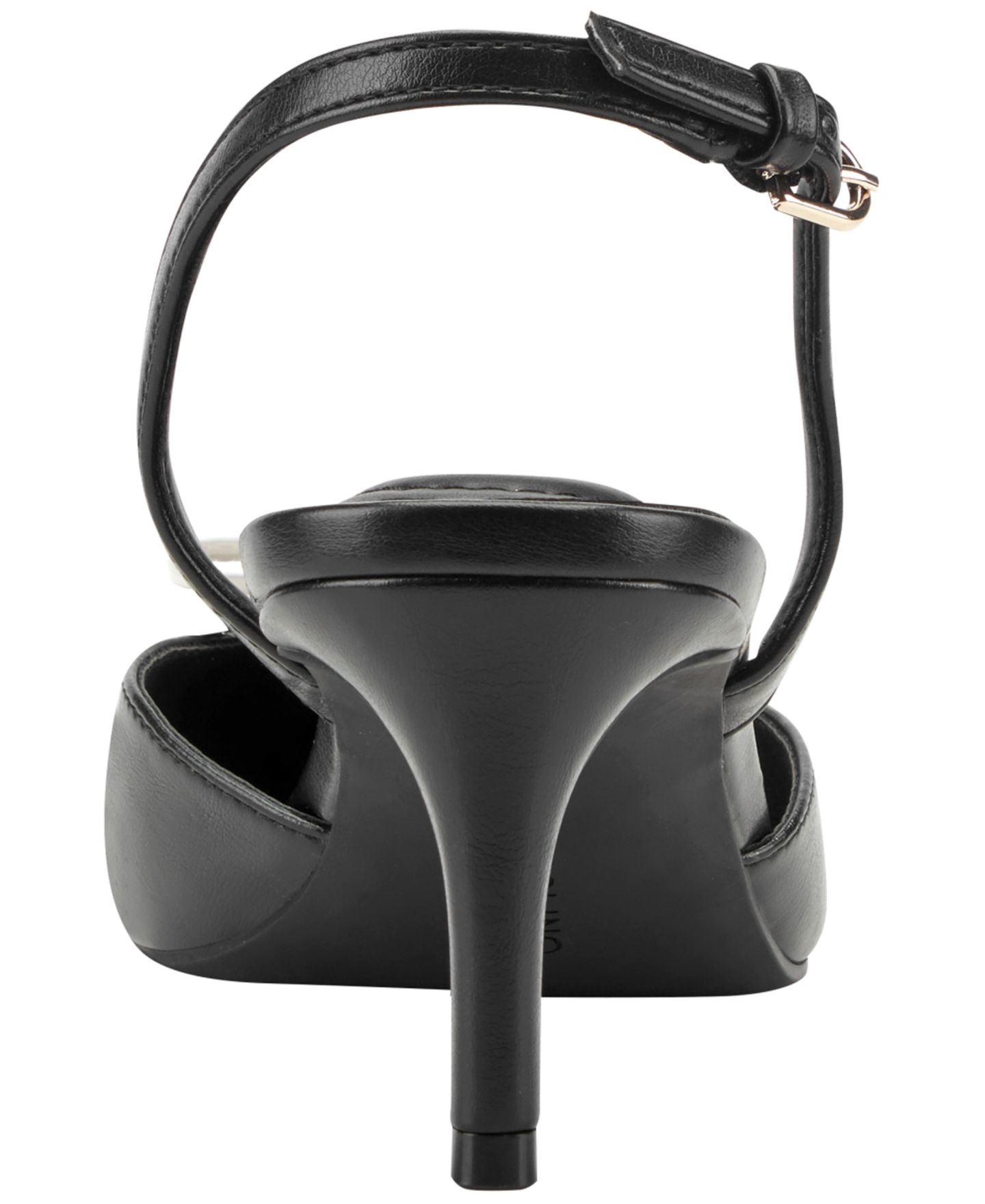 Женские туфли Bandolino Pracen Bow Slingback Kitten Heel Pumps, цвет: Чёрный / Белый — фото 3