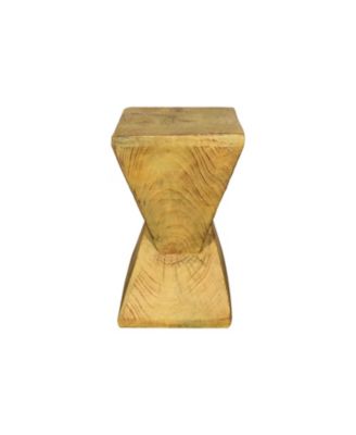 19.6" H Modern Concrete Side Table - Stylish Decorative End Table for Patio, Garden, Porch, Living Room, or Bedroom Decor