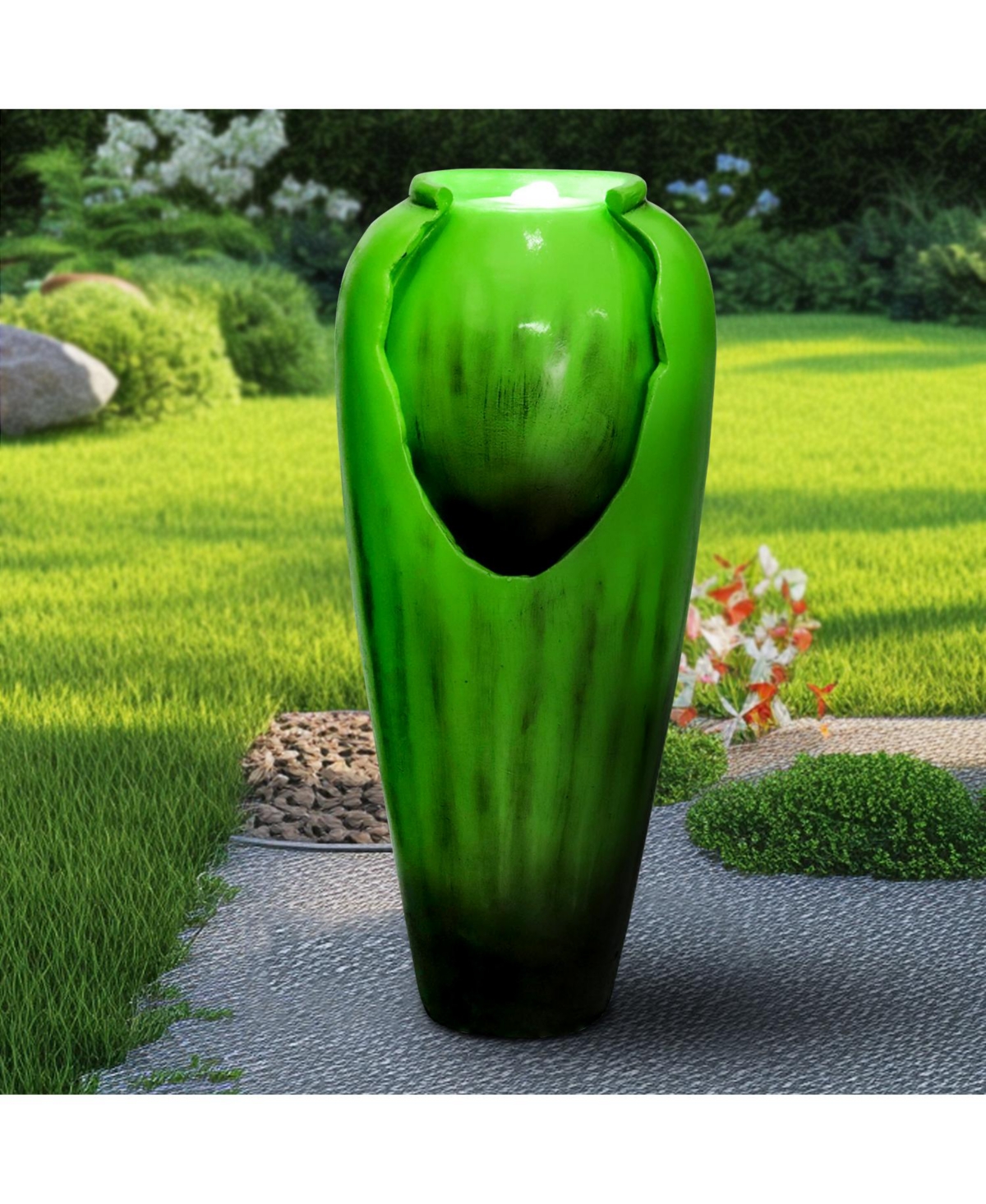 Sunjet 30.7" High Modern Concrete Water Fountain