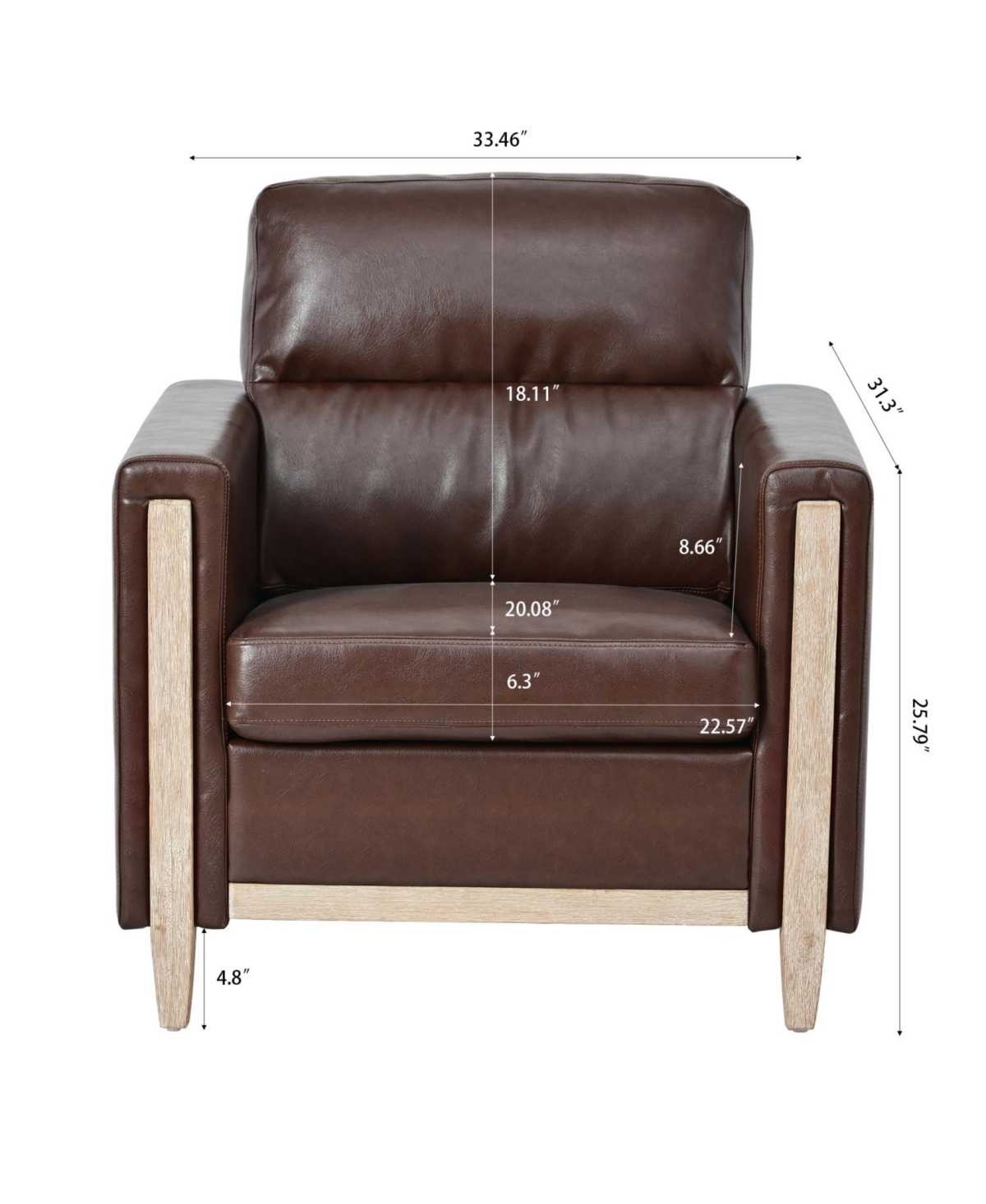 Streamdale Furniture 1 Seater Sofa For Living Room