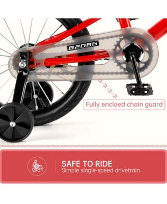 18-Inch Kids Bike for Ages 6-10 with Removable Training Wheels & Dual Brakes for the 2-Wheel Journey