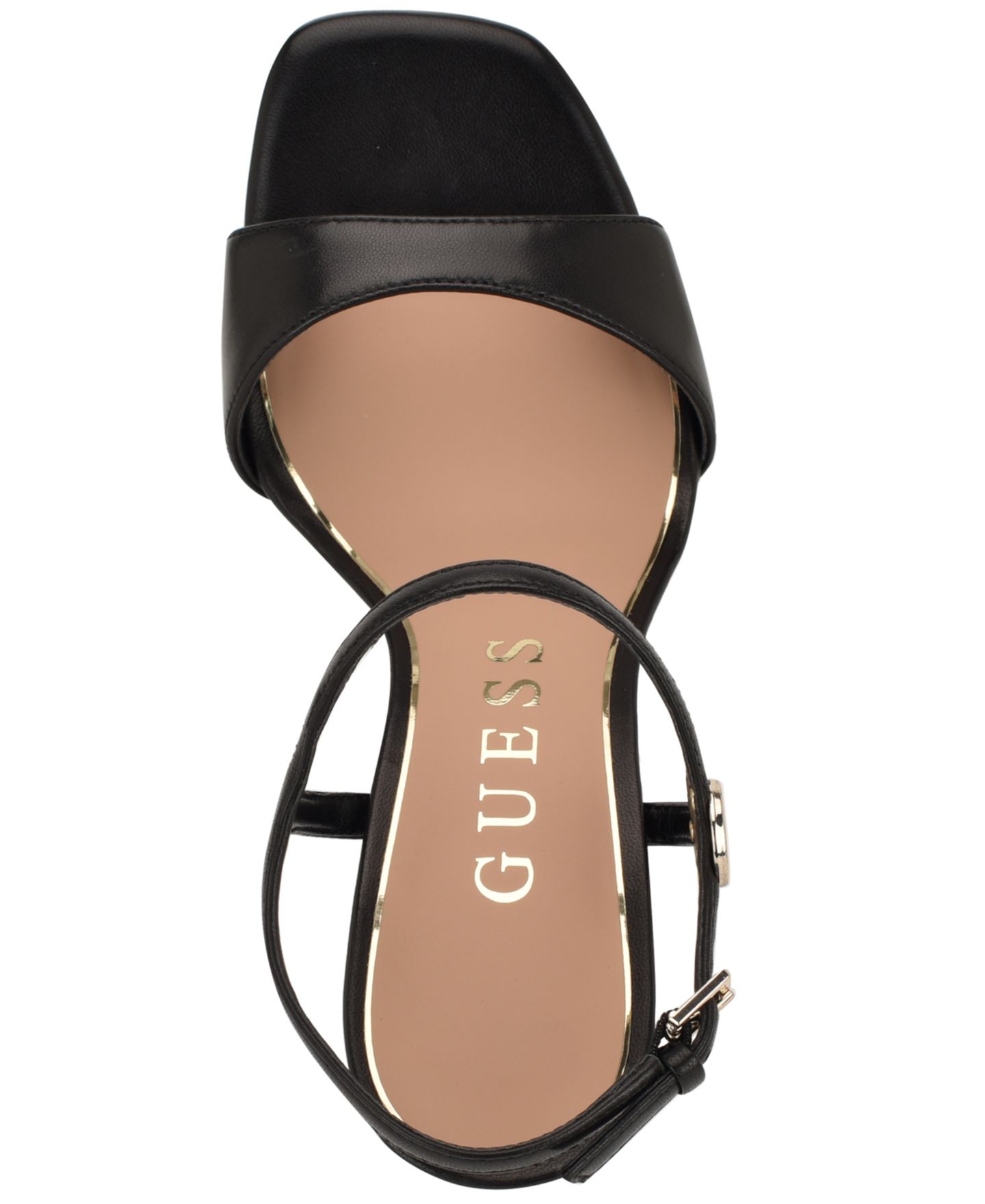Женские сандалии GUESS Hendora Platform Stiletto Dress Sandals, цвет: Чёрный кожаный — фото 4