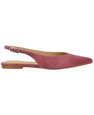 Womens Dorazio Suede Pointed Toe Slingback Flats