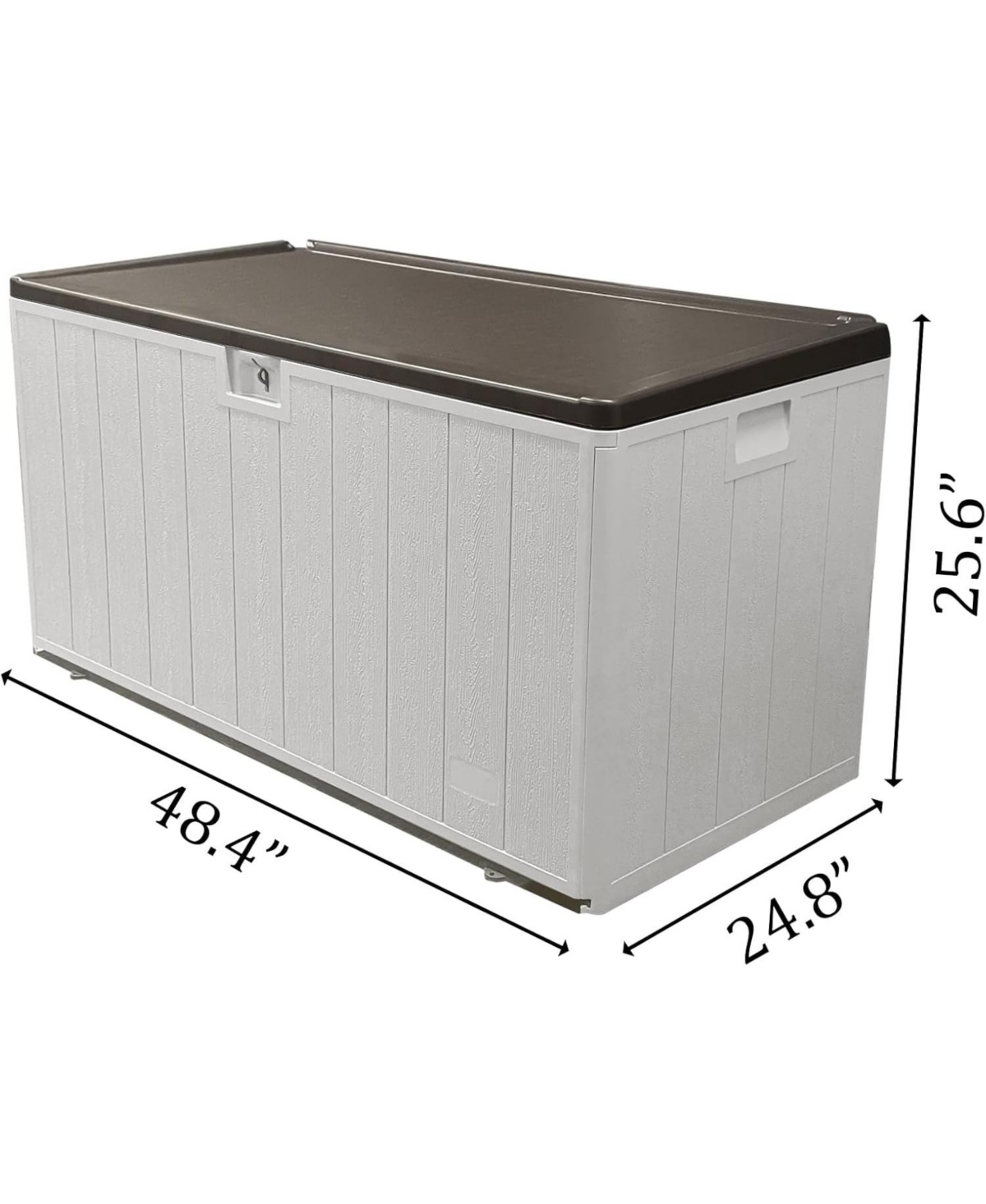 Decksplore 110-Gallon Waterproof Outdoor Storage Box - Lockable, Uv-Resistant, for Patio, Pool Aad Garden