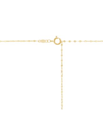 Mirror Chain Heart Pendant Necklace in 10k Yellow Gold