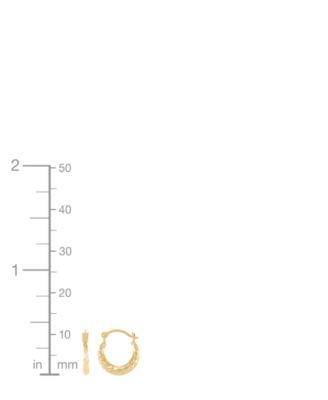 Hinged Catch Hoop Earrings in 14k Yellow Gold