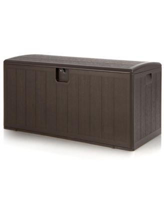 105 Gallon Outdoor Resin Deck Box All Weather Lockable Storage Container