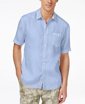 Tommy Bahama Men's Party Breezer Linen Short-Sleeve Shirt - Casual ...