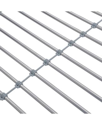 Metal Bunk Bed with Trundle Silver, No Box Spring Needed, Easy Assemble