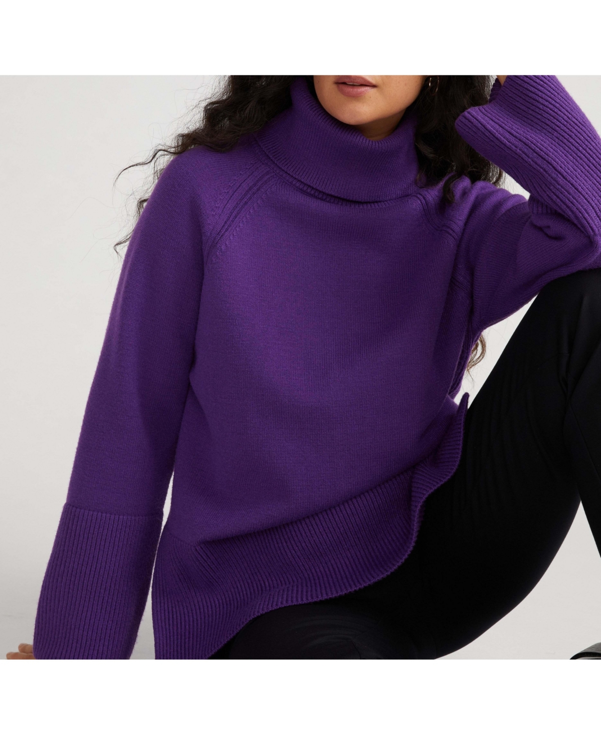 Universal Standard Plus Size Better-Than-Wool Oversize Turtleneck Sweater