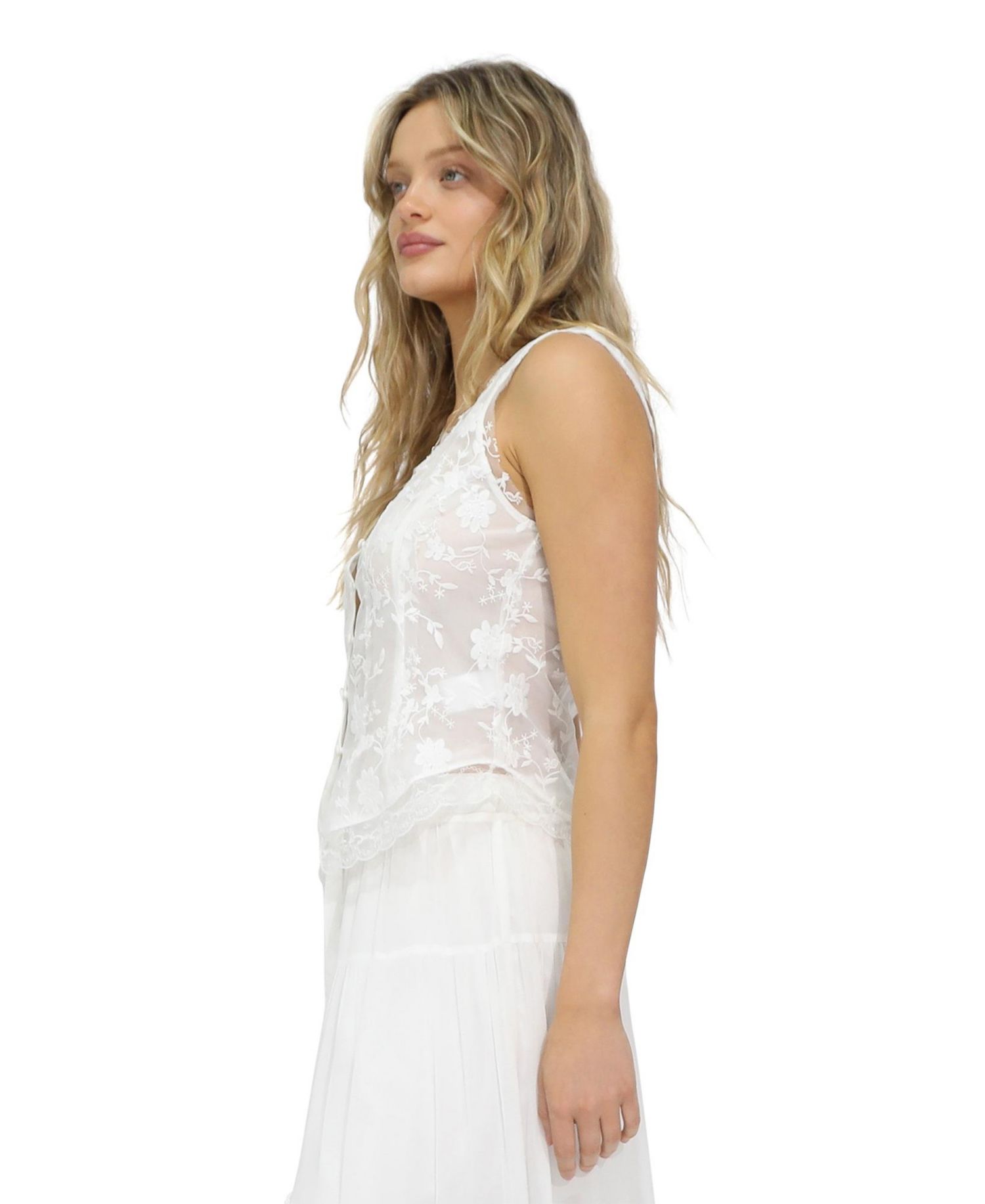 Women's Future Lover Lace Button Up Blouse
