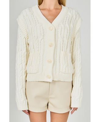 Women's Cable Knit Cardigan