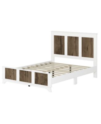  Wooden Platform Queen Bed with Plywood Slats