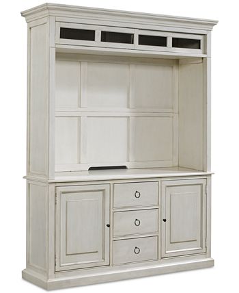 Furniture - Sag Harbor White Entertainment Center, 2-Pc. Set (Entertainment Deck & Entertainment Console)