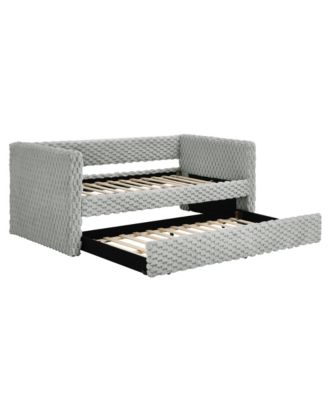 Upholstered Twin Daybed with Pull-Out Trundle