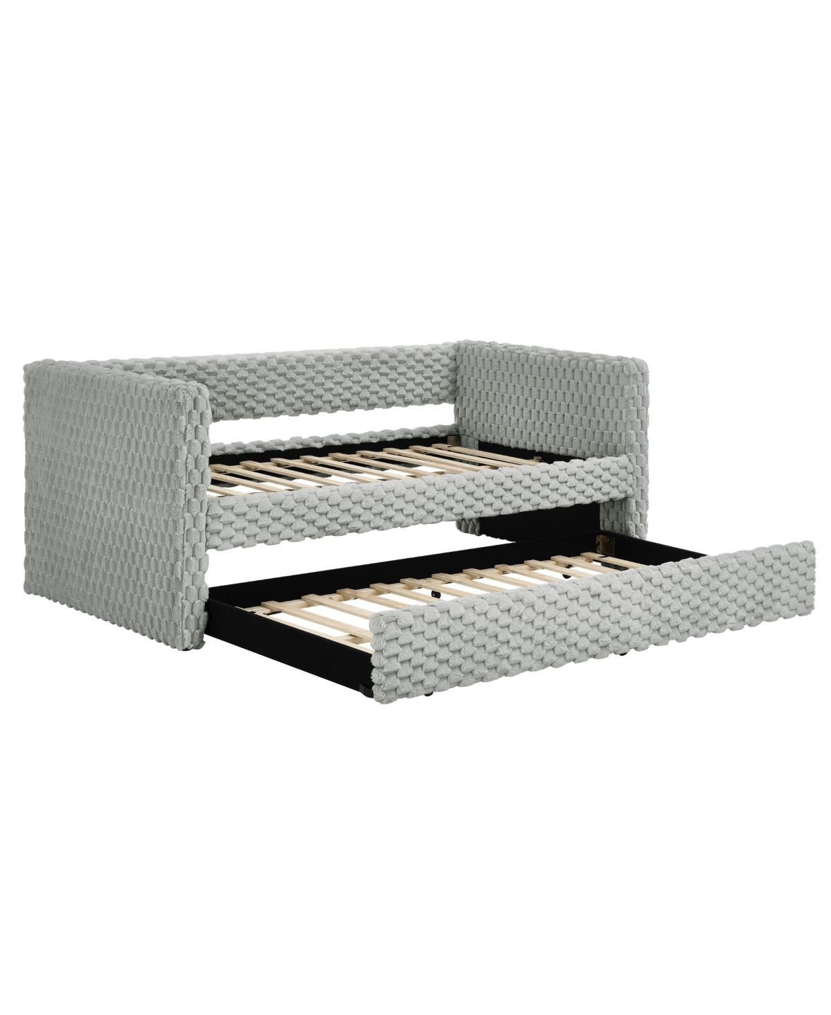 Streamdale Furniture Upholstered Twin Daybed with Pull-Out Trundle