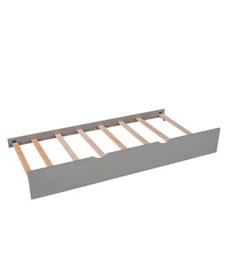 Twin L-Shaped Platform Bed with Trundle, Drawers, and Desk
