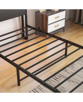 Twin Storage Bed Frame with Headboard, Charging, and Bookcase