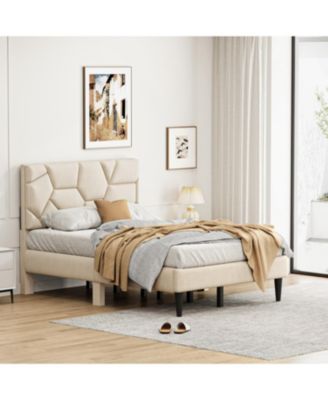 + Full-Size + Wood/Metal (if applicable) + Storage Headboard, No-Noise Platform, Sturdy Slats, Box Spring Unnecessary + Bed Frame