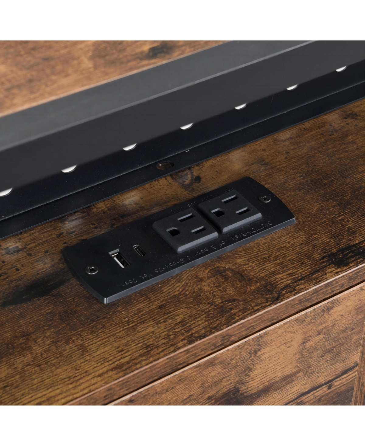 Streamdale Furniture Queen Metal Platform Bed Frame with Headboard, Led Lights, Storage, Usb Charger