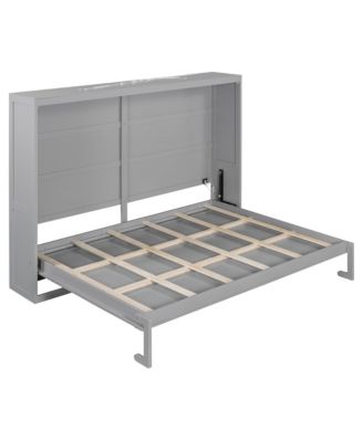 Queen Size Murphy Bed Wall Bed Modern design with LED Lights