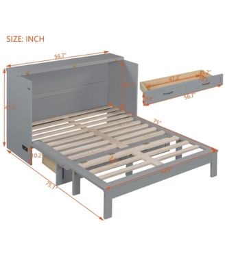 Full Size Murphy Bed with Large Drawers